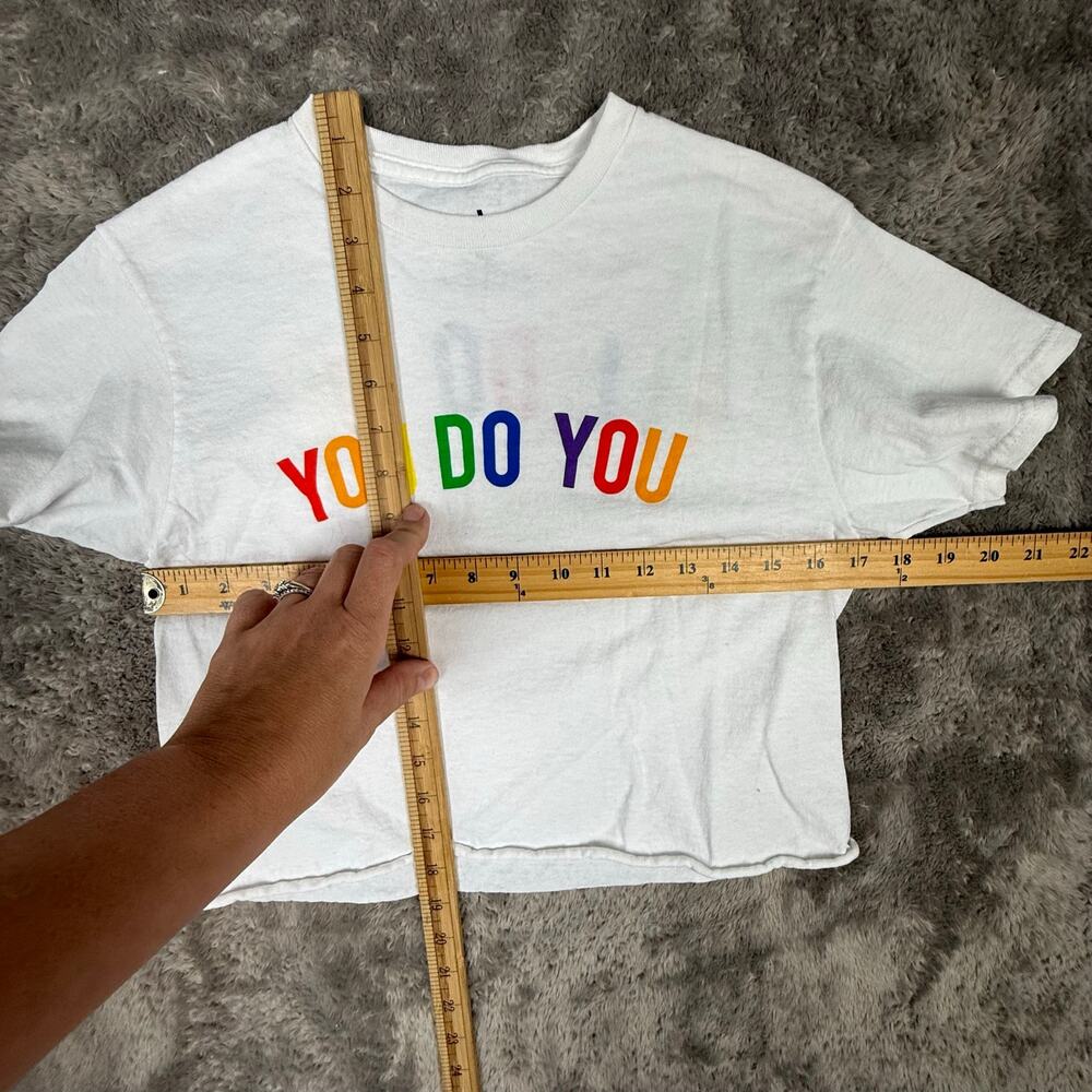 PH Phluid Project Crop Cutoff T Shirt Rainbow Pride Gay S Small You Do I'll Me - Picture 7 of 7